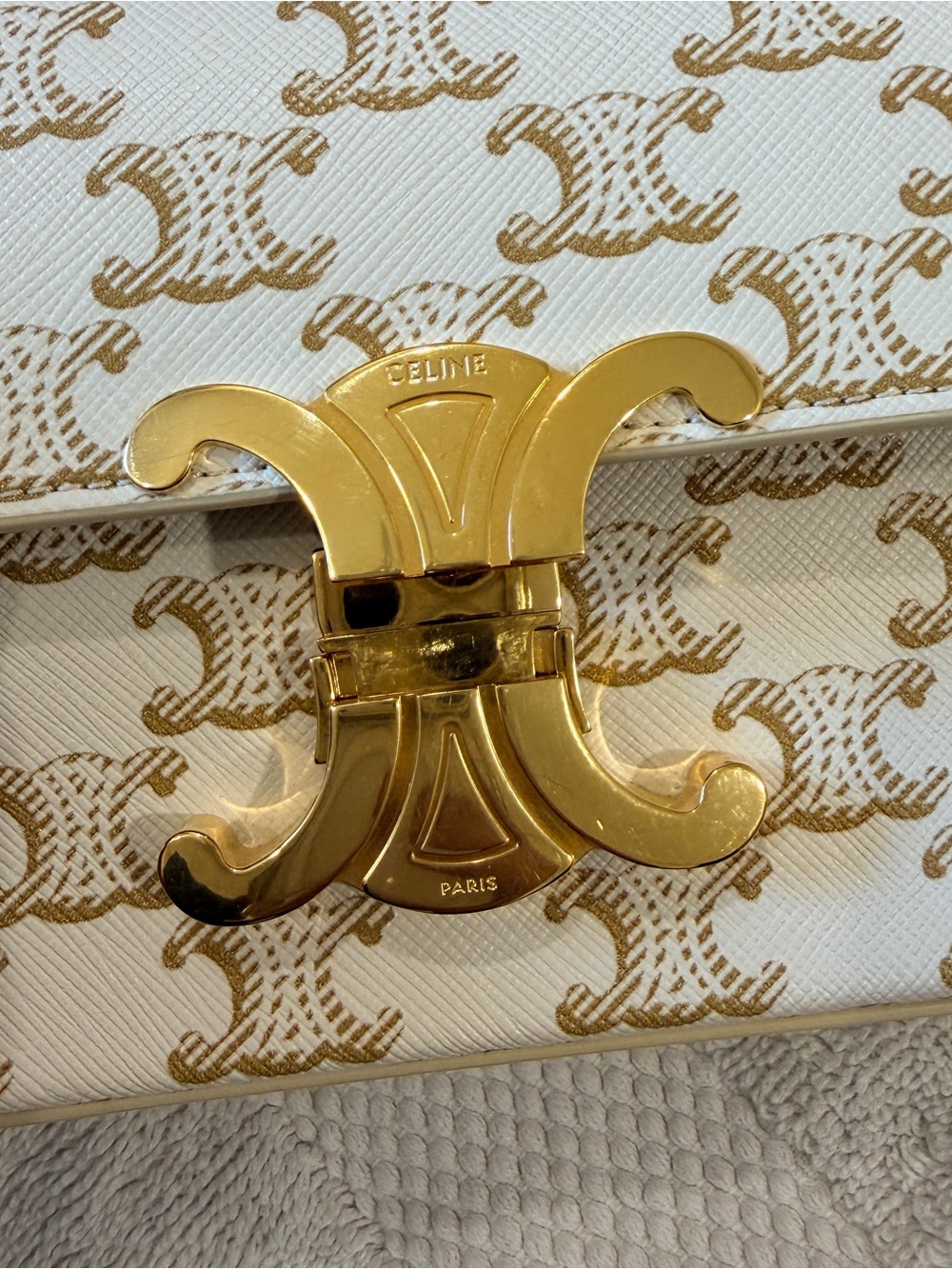 Celine Claude Shoulder Bag, Tan - Picture 11 of 16
